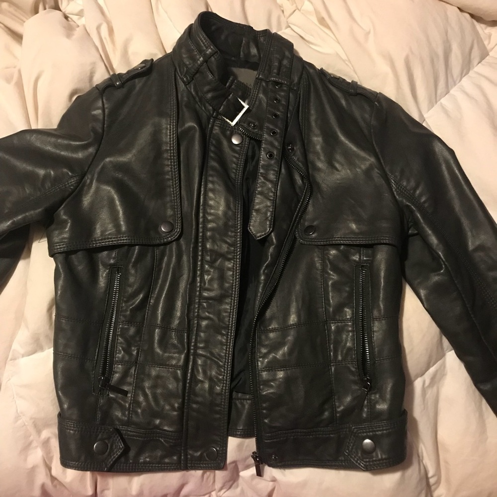 Zara faux leather jacket